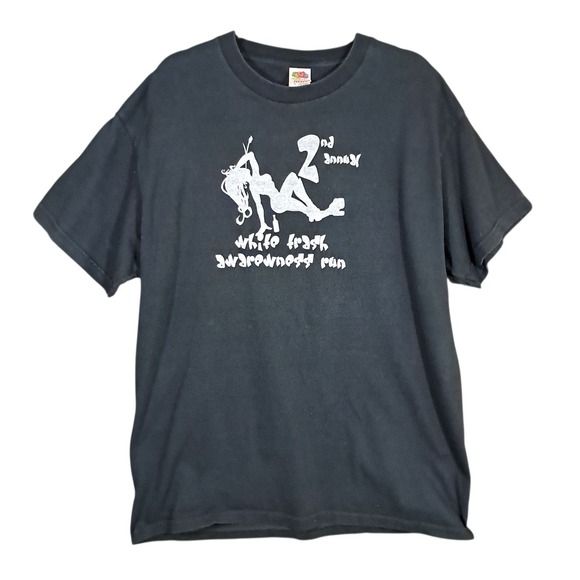 Fruit of the Loom Other - Y2k Vintage Mudclap Girl Mens XL Black Skull Damage Inc White Trash Awareness